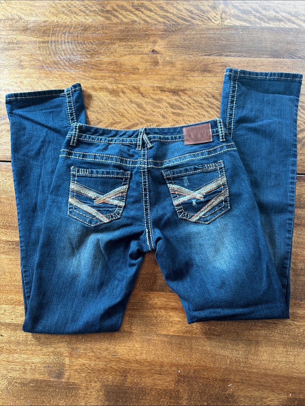 Maurices Skinny Jeans - Dark Blue Faded Wash - 5/6